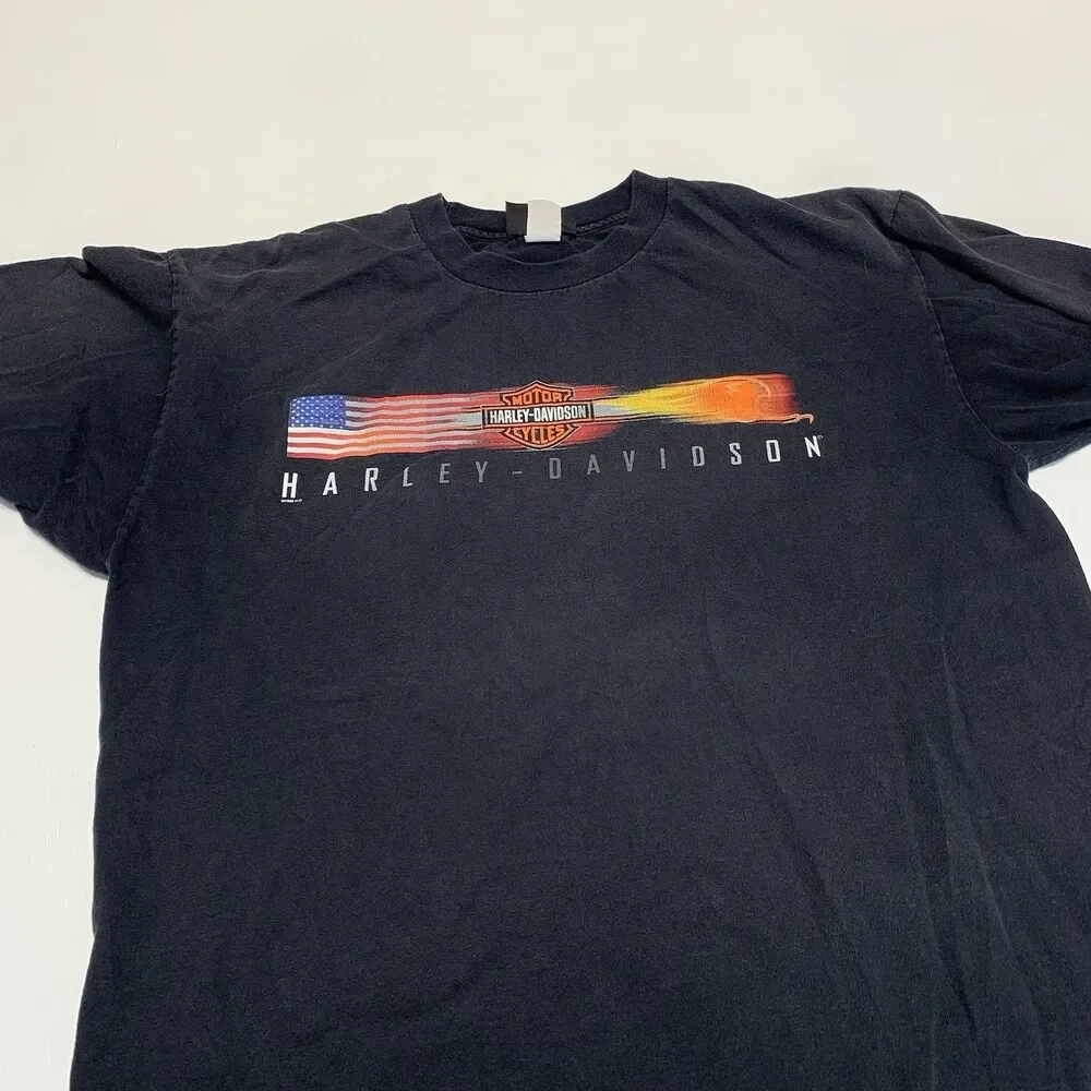 Harley Davidson USA Flame Logo And London, England Warr’s H-D T-Shirt Size XL(L)